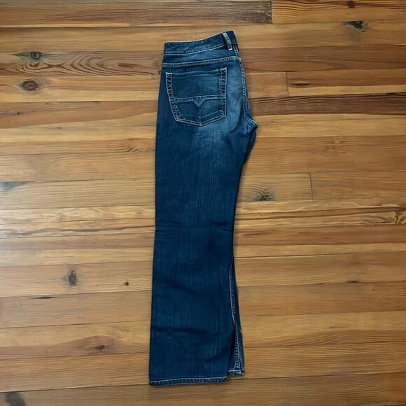 Diesel Zathan 693 Jeans Mens Size 33 Made in Italy Blue Bootcut Button Fly 2004 - Picture 4 of 13